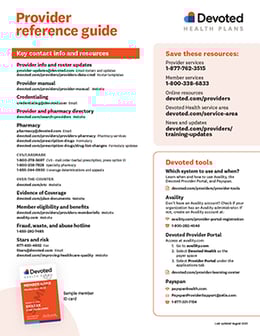 provider reference guide